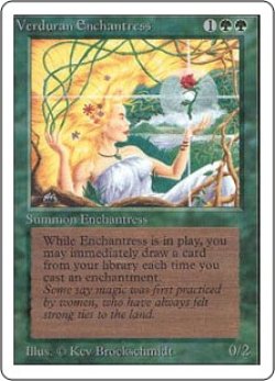 画像1: (2ED-RG)Verduran Enchantress/新緑の女魔術師