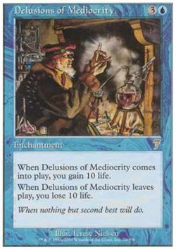 画像1: $FOIL$(7ED-R)Delusions of Mediocrity/凡人の錯覚(英,EN)