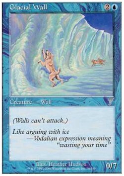 画像1: $FOIL$(7ED-U)Glacial Wall/氷河の壁(英,EN)