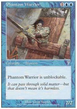 画像1: $FOIL$(7ED-U)Phantom Warrior/幻影の戦士(日,JP)