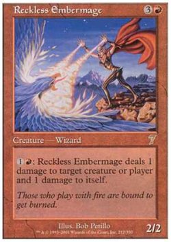 画像1: $FOIL$(7ED-R)Reckless Embermage/無謀なるエンバーの魔道士(英,EN)