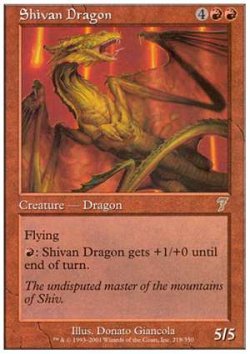 画像1: $FOIL$(7ED-R)Shivan Dragon/シヴ山のドラゴン(英,EN)