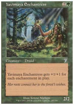 画像1: $FOIL$(7ED-U)Yavimaya Enchantress/ヤヴィマヤの女魔術師(日,JP)