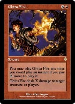 画像1: 【Foil】(INV-RR)Ghitu Fire/ギトゥの火(日,JP)