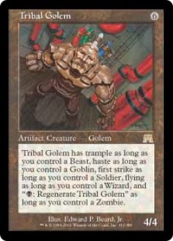 画像1: 【Foil】(ONS-RA)Tribal Golem/部族のゴーレム(日,JP)