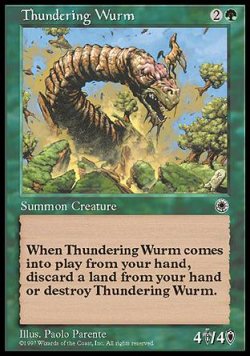 画像1: (Po1-Rare)Thundering Wurm/轟きのワーム(日,Japanese)