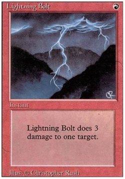 画像1: 【黒枠FBB】(3ED-C)Lightning Bolt/稲妻(伊,Ita,独,ger,仏,Fra)