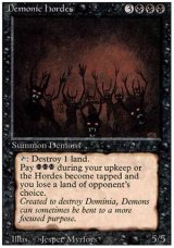 画像: 【黒枠FBB】(3ED-R)Demonic Hordes(伊,Ita,独,ger,仏,Fra)