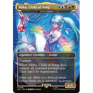 画像: 【FOIL】(SLD-RM)Miku, Child of Song/歌の申し子、ミクChild of Alara/アラーラの子(1599)(日,JP)