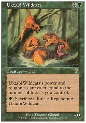 画像1: $FOIL$(7ED-R)Uktabi Wildcats/ウークタビー・ワイルドキャット(日,JP)