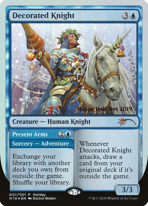 画像1: 【Foil】(Promo-HHO)Decorated Knight (2019年Holiday Promo)