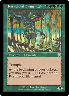 画像1: 【Foil】(MMQ-RG)Rushwood Elemental/ラッシュウッドの精霊(英,EN)