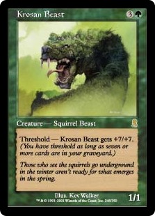 画像1: 【Foil】(ODY-RG)Krosan Beast/クローサの獣(英,EN)
