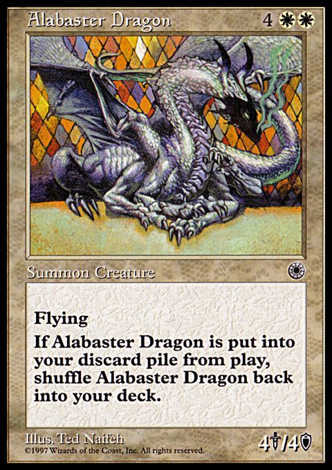 画像1: (Po1-Rare)Alabaster Dragon/純白のドラゴン(日,Japanese)