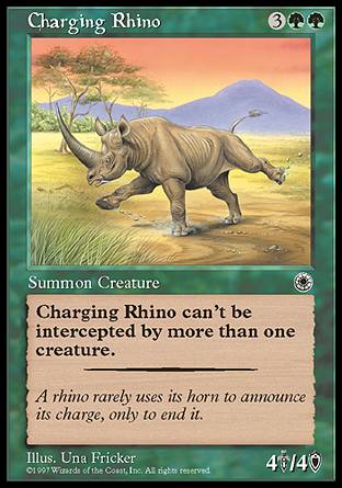 画像1: (Po1-Rare)Charging Rhino/突進するサイ(日,Japanese)