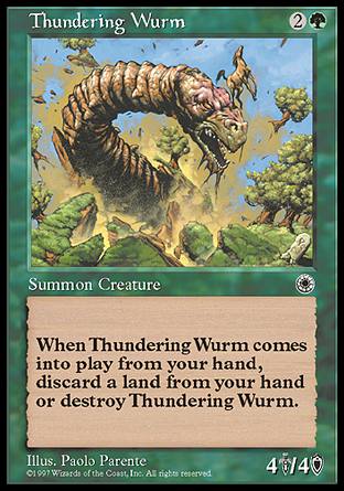 画像1: (Po1-Rare)Thundering Wurm/轟きのワーム(日,Japanese)