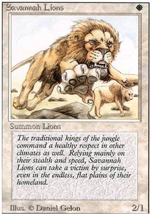 画像1: 【黒枠FBB】(3ED-R)Savannah Lions/サバンナ・ライオン(伊,Ita,独,ger,仏,Fra)