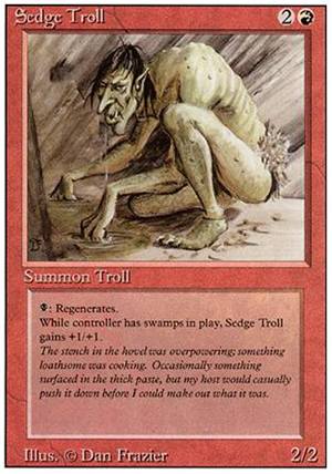 画像1: 【黒枠FBB】(3ED-R)Sedge Troll(伊,Ita,独,ger,仏,Fra)