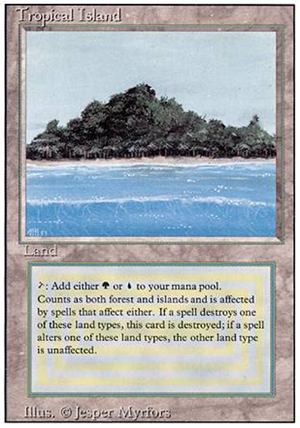 画像1: 【黒枠FBB】(3ED-R)Tropical Island(伊,Ita,独,ger,仏,Fra)