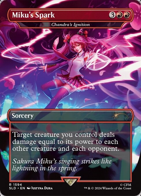 画像1: 【FOIL】(SLD-RR)Miku's Spark/ミクの閃光 Chandra's Ignition/チャンドラの灯の目覚め(1594)(英,EN)
